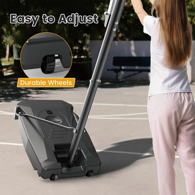 Basketball Hoop, 8.5ft Height Adjustable Portable Hoops  with Backboard and Wheels, for Outdoor/Indoor, Kids/Teens/Adults