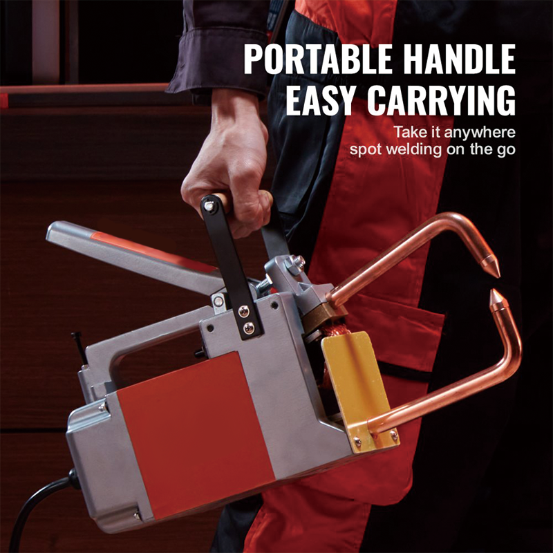 Portable Spot Welder,1/8",1.5KVA,Electric Single Phase Portable Handheld Welding Tip Gun, for Aluminum Sheet, Carbon Steel