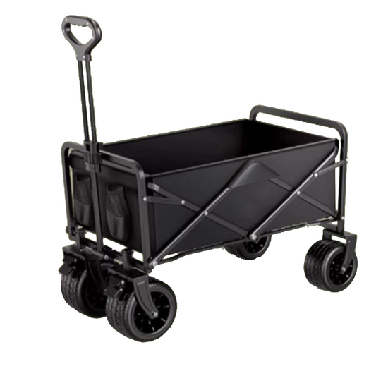 180L Camping Cart With Thick Tires Beach Cart Outdoor Folding Camp Small Trailer Picnic Travel