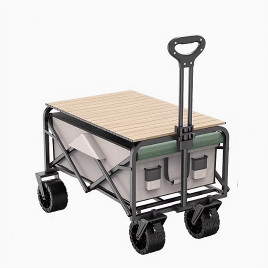 Super Giant Wheel Outer Card Inner Green Beach Cart Camping Trolley Trailer Load-Bearing 200 Kg