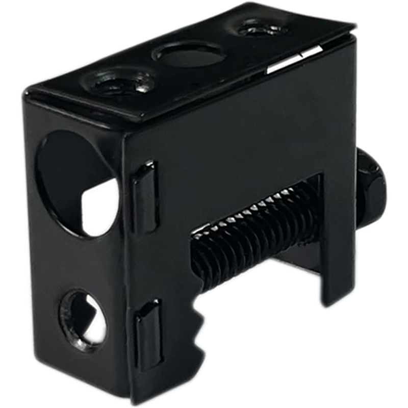 100-Pack Beam Clamps, 1/4"-20 Black Steel Bolt-On Beam Clamps, for use with J-Hooks, clamps onto beams up to 1/2" thick