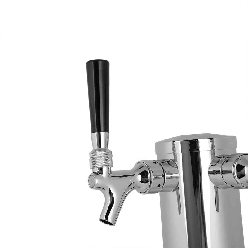 Stainless Steel Double Tap Beer Dispenser Tap Column Beer Tower Dispenser Beer With Tap, 2 Hose Beer Tower Set For Home And Bar