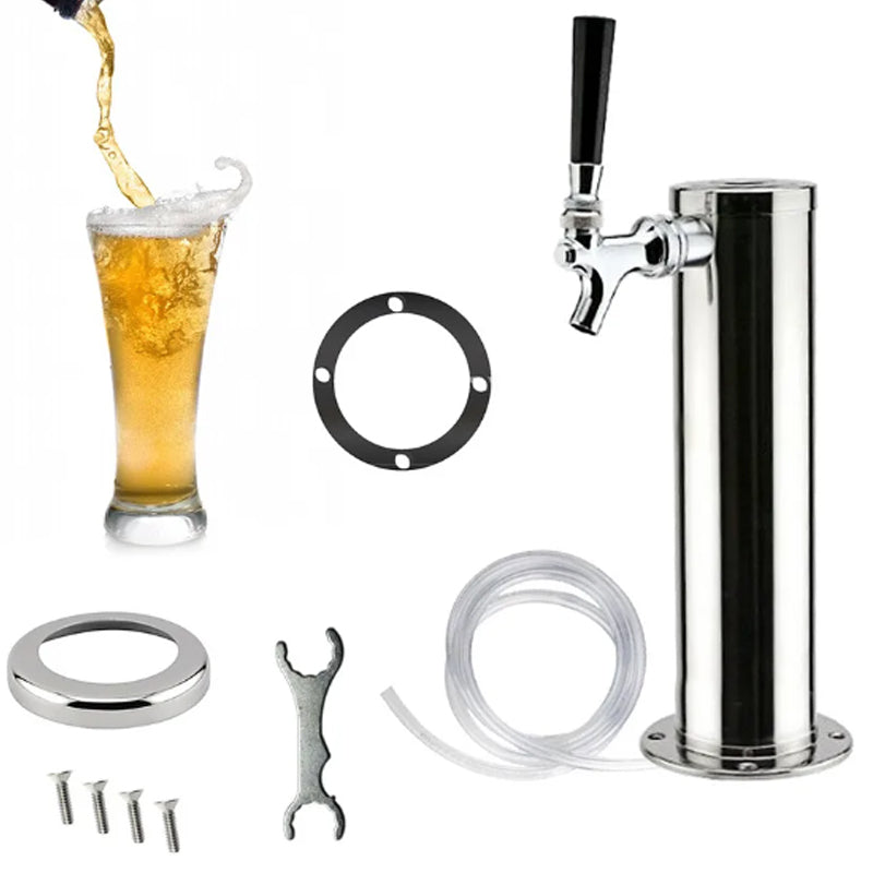Metal Craft Beer Stainless Steel Single Head Tower Faucet Beer Barrel Faucet Beer Bar Home