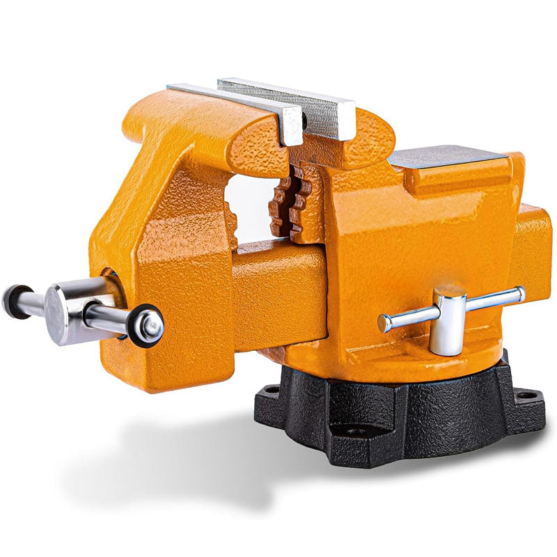 Bench Vise 4.5-Inch Heavy Duty Vise 210° Swivel Base Multi-Purpose Vise for Clamping Fixing Equipment Home or Industrial Use Bench Vise