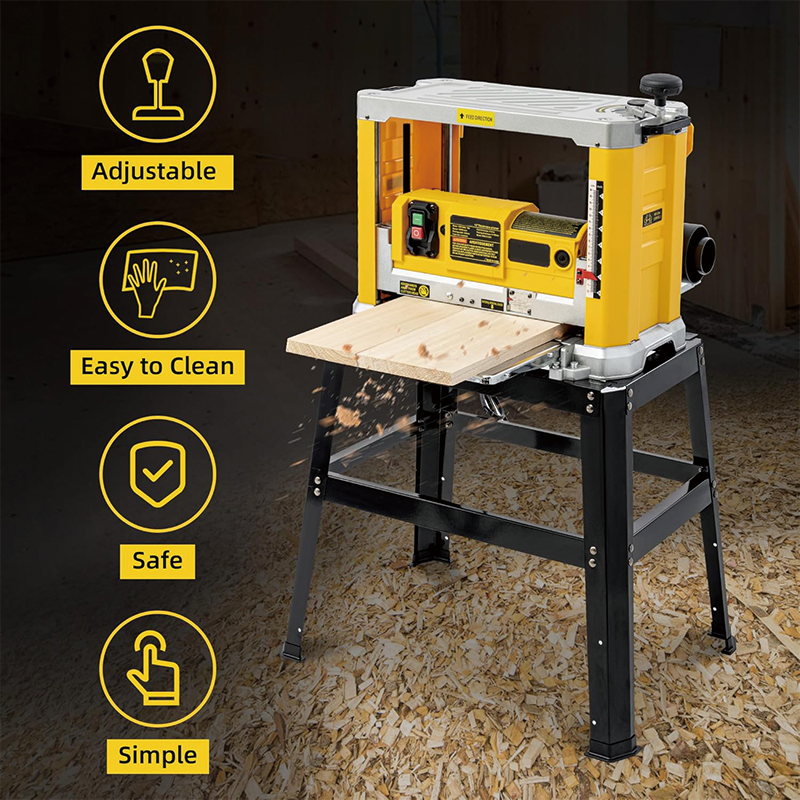 Benchtop Planer,20,000 RPM, 15-Amp,Three-Solid Steel Blade Benchtop Thickness Planer for Woodworking