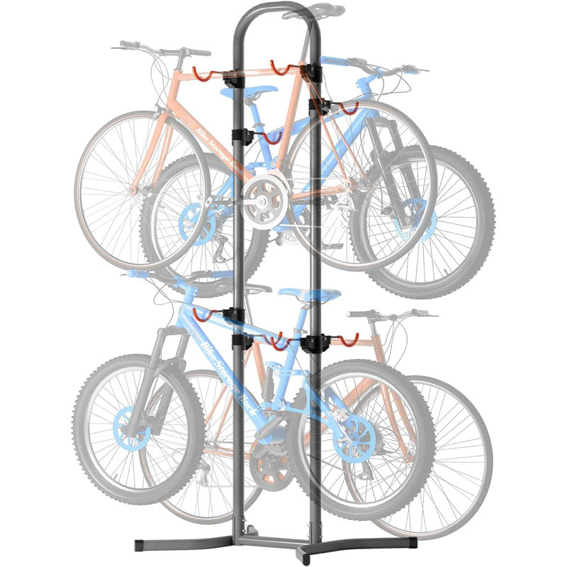 4 Bike Rack  Fully adjustable Vertical Bicycle Holder for Indoor Outdoor for Garage Living Room Shed