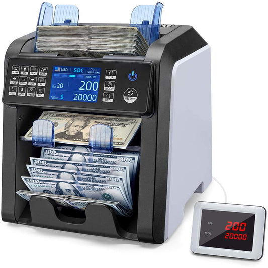 Al-950 Mixed Bill Discriminator Counter With Counterfeit Detection Cash Sorter Bill Counter