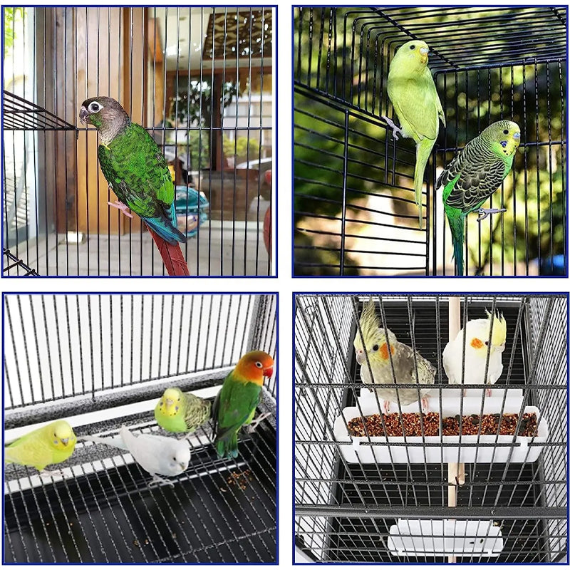 Spot Large Rust Resistant Luxurious Metal Wire Black Parrot Breeding Encryption Wire Cages Bird For Cages With Perch Stand