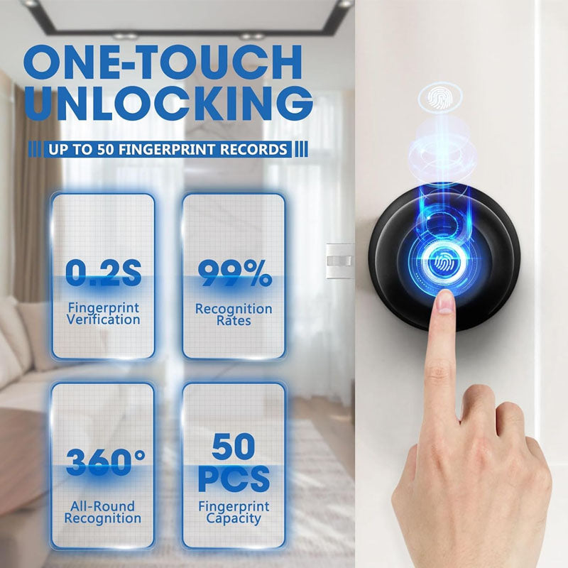 Bluetooth Door Lock Smart Keyless Entry Door Lock -Biometric Door Lock Bluetooth Smart Lock