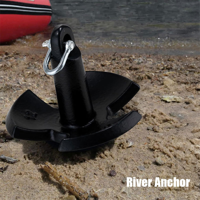 Black Cast Iron River Anchor, Boat Anchor, Marine Hardware Yacht Accessories Anchor