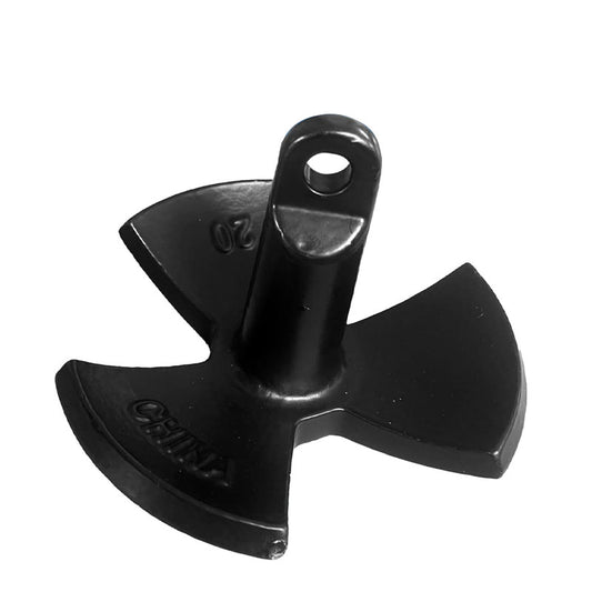 River Anchor, Black Vinyl Coated Mushroom Anchor, Suitable For Boat Use, Marine Grade Boat Anchor