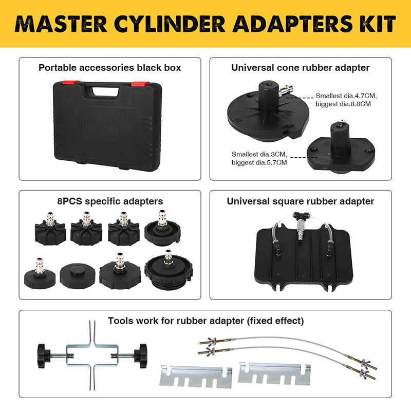 5L Brake Bleeder Kit for Easy Bleeding of Brake System - Includes Brake Master Cylinder Bleeder Kit and Pressure Brake Bleeder Tool