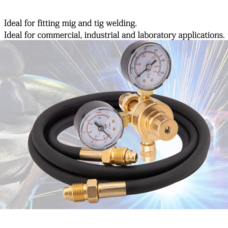 Argon Arc Welding All-Copper Co2 Pressure Gauge Pressure Reducing Gauge Pressure Reducing Valve Rear Air Inlet Cga580 With Leather Hose