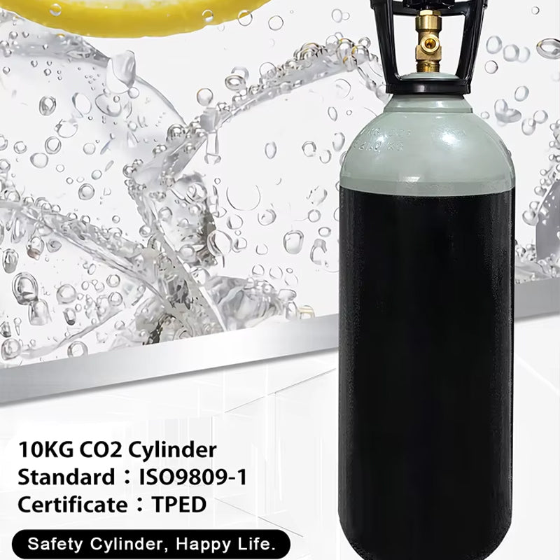 High Pressure Co2 Cylinder Co2 Beer Gas Cylinder With 13.4L Capacity Food Grade Co2 Tank