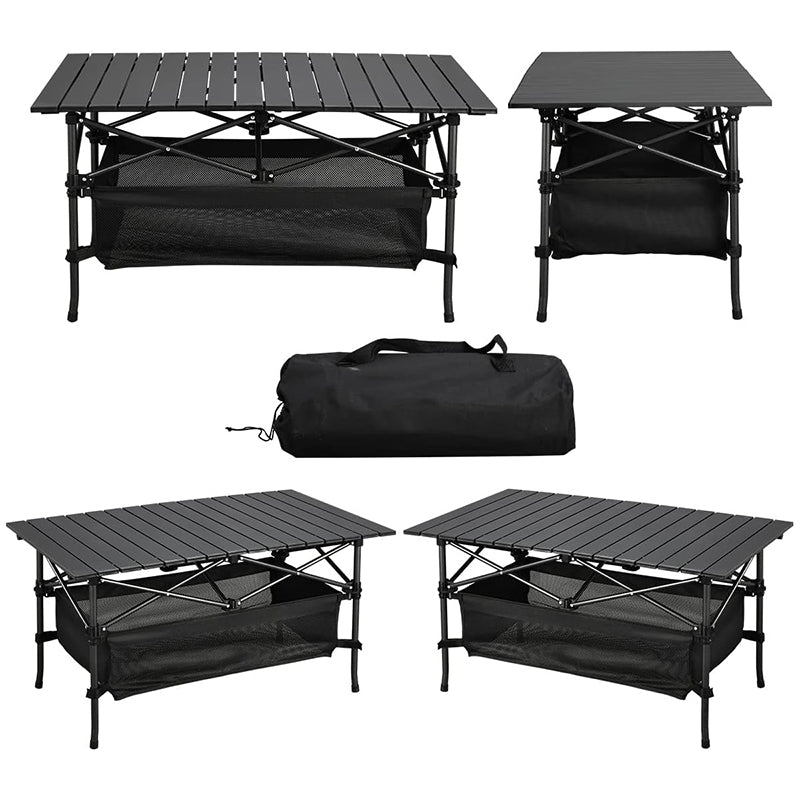Camping Table Fold up Lightweight Medium Aluminum Folding Table Roll Up Table for Indoor, Outdoor, Camping, Backyard,Patio, Beach, Picnic