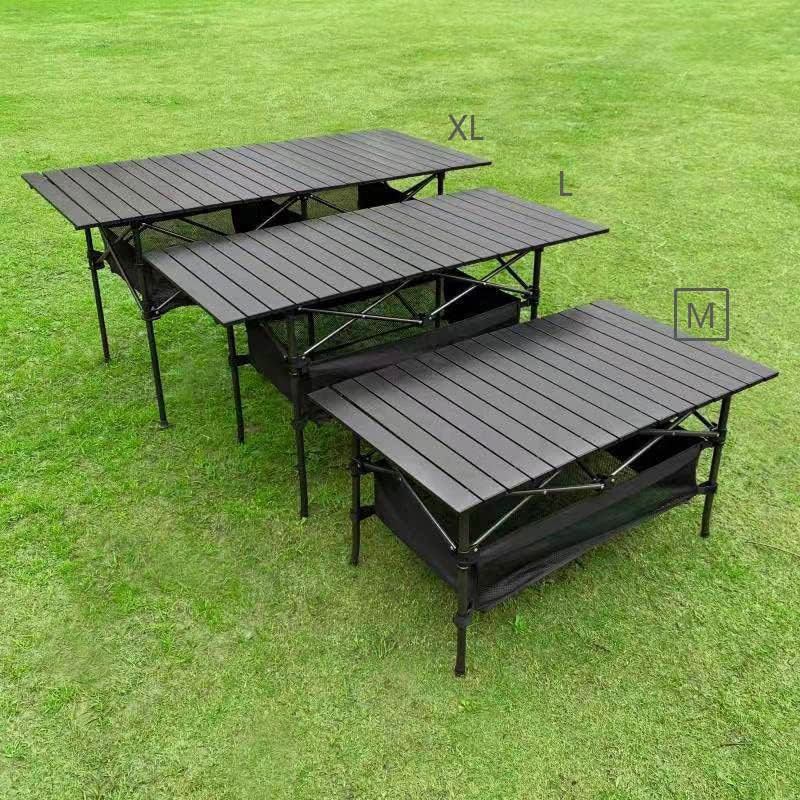Camping Table Fold up Lightweight Medium Aluminum Folding Table Roll Up Table for Indoor, Outdoor, Camping, Backyard,Patio, Beach, Picnic