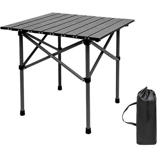 Camping Table Folding Portable Roll up Aluminum Table with Carry Bag for Indoor Outdoor Picnic Backyard BBQ