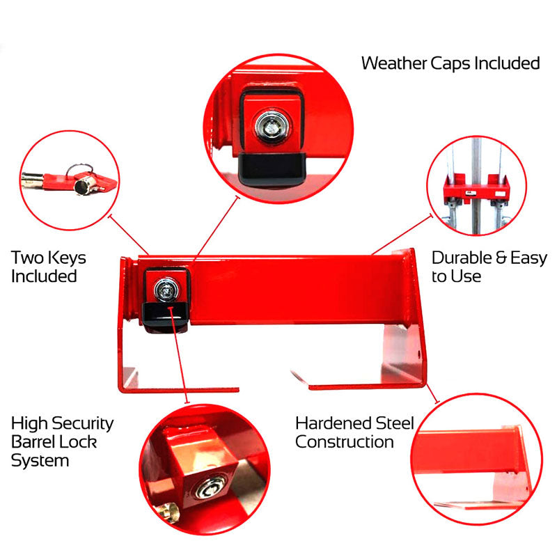 Equipment Steel Heavy Duty Cargo Door Lock Red