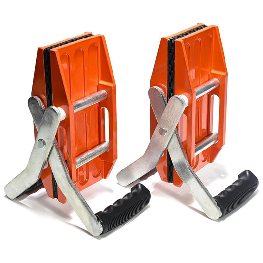 2 PCS Stone Carrying Clamps Double Handed Granite Carrying Clamps 2.36 inch (60mm) Rubbler-lined 660lbs Lifting Tools Panel Carriers