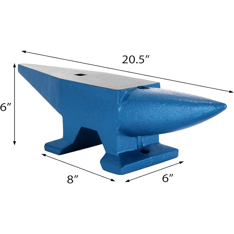 66Lbs Cast Steel Anvil Single Horn Anvil Rugged Round Horn Anvil Blacksmith Large Countertop and Stable Base