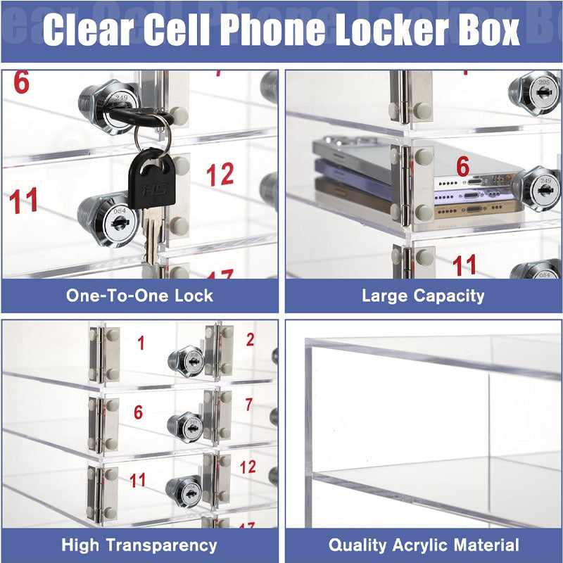 Classroom Mobile Phone Locker 20 Slots, With Door Lock, Suitable For Classrooms, Schools, Students, Offices