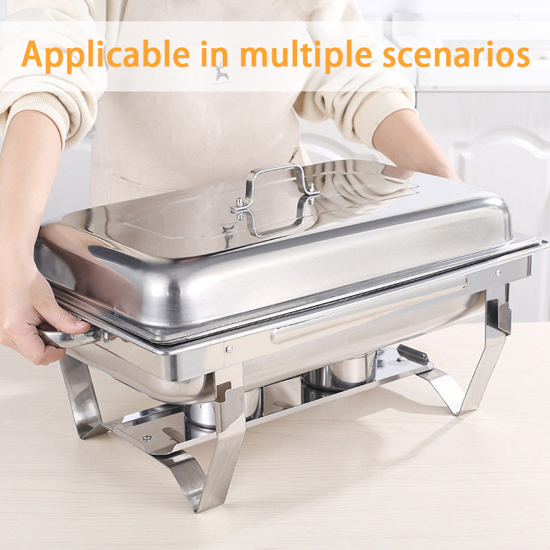 Thickened Stainless Steel Commercial Household Buffet Stove, Restaurant Hotel Heating Container Alcohol Insulation Stove