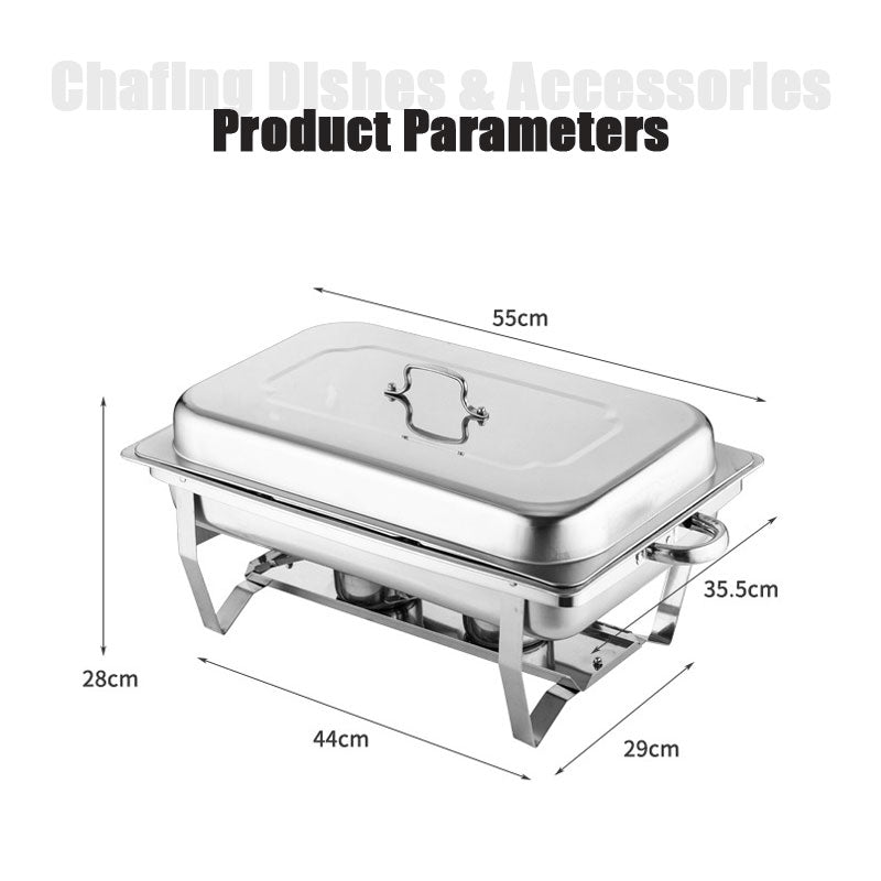 Thickened Stainless Steel Buffet Furnace Restaurant Hotel Heating Compartment Container Alcohol Insulation Furnace Commercial