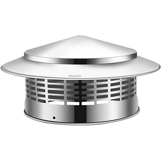 8" Round Chimney Cap, 8" Screened Chimney Cap, Stove Pipe Top Cap, 304 Stainless Steel (Overall Width: 8", Inside Width: 7.87")