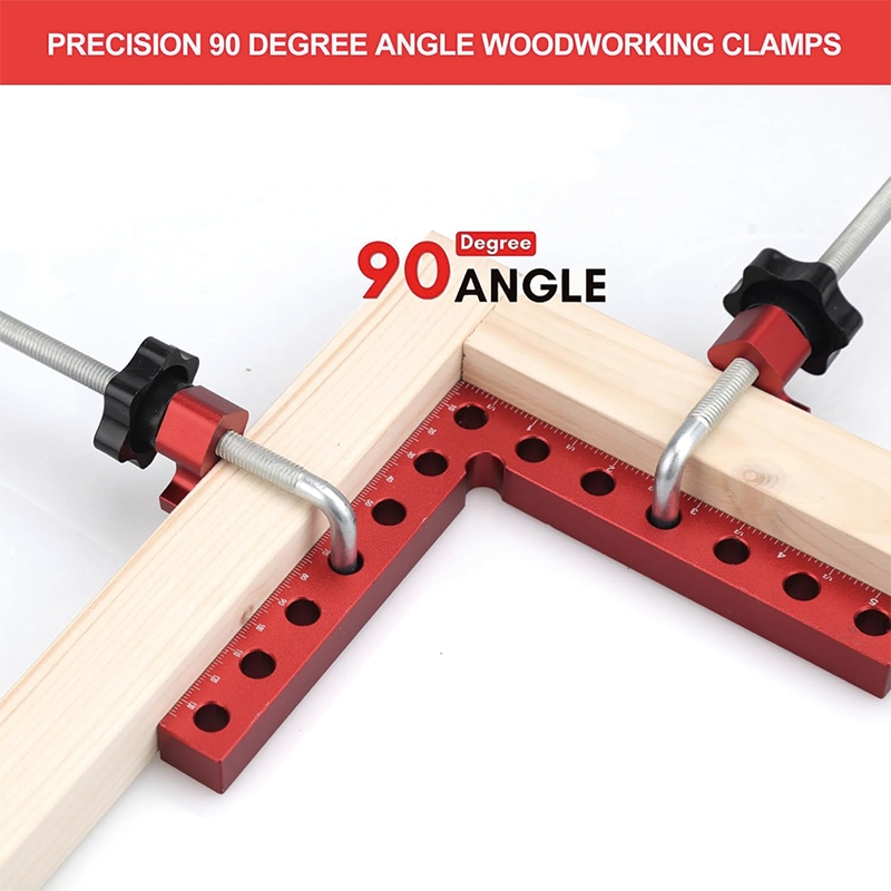 4 Pack 90 Degree Corner Clamp for Woodworking,5.5" x 5.5"Aluminum Alloy Positioning Clamping Squares for Picture Frames