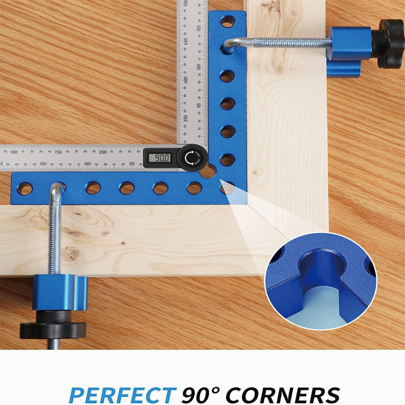 90 Degree Positioning Squares , 5.5" x 5.5" Aluminum Alloy Right Angle square Tool , for Drawers, Picture Frame , Right Angle Clamp,4PS