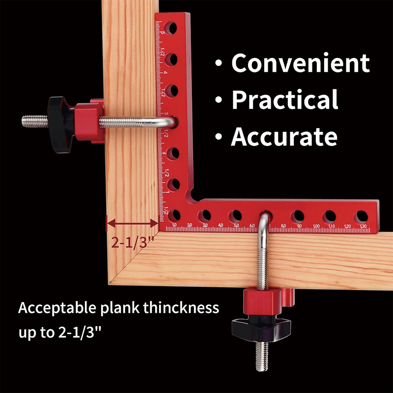 4 Pack 90 Degree Positioning Squares, 5.5" x 5.5"  Positioning Squares Right Angle Clamps for Picture Frames, Boxes, Cabinets or Drawers