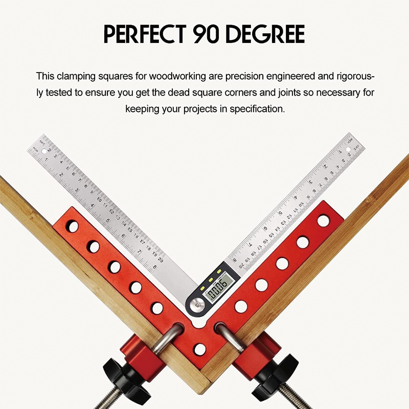 90 Degree Positioning Squares,  Cabinet Clamp, 5.5" x 5.5" Aluminum Alloy Right Angle square Tool, Corner Clamps for Woodworking Tools