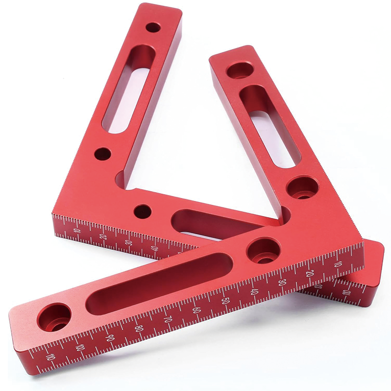 90 Degree Positioning Squares, 4.7" x 4.7" Aluminium Alloy Right Angle Corner Clamps Woodworking Tool ,4 Pack