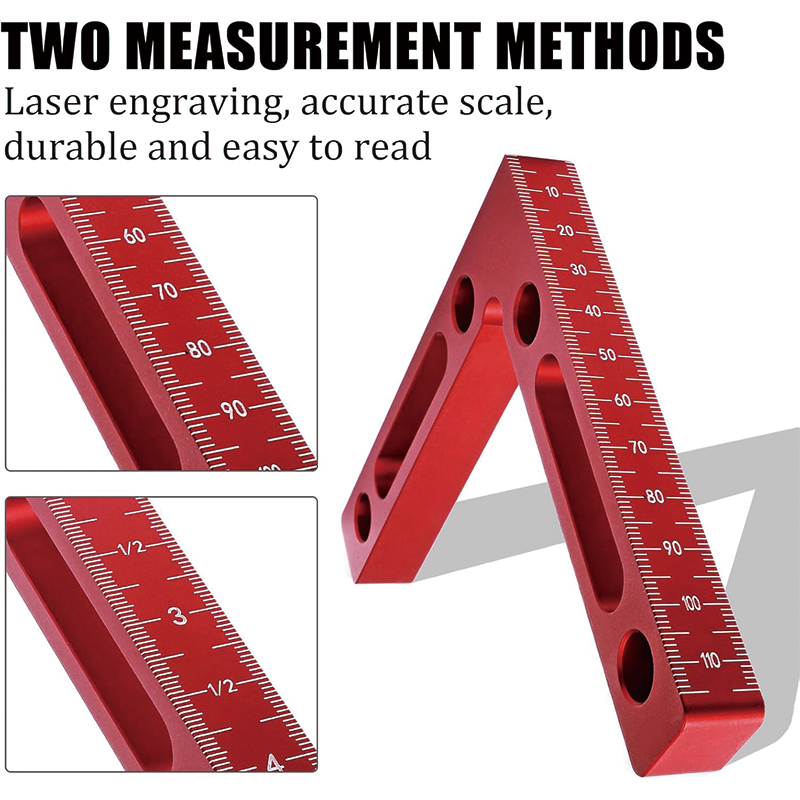 90 Degree Positioning Squares, 4.7" x 4.7" Aluminium Alloy Right Angle Corner Clamps Woodworking Tool ,4 Pack