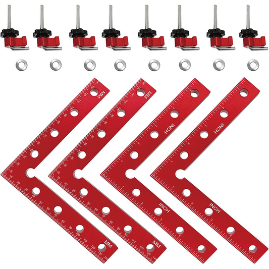 90 Degree Right Angle Clamps Positioning Squares , 5.5"x5.5" Aluminum Alloy Carpenter Corner Clamps, Clamping Square