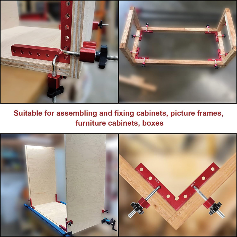 90 Degree Right Angle Clamps Positioning Squares , 5.5"x5.5" Aluminum Alloy Carpenter Corner Clamps, Clamping Square