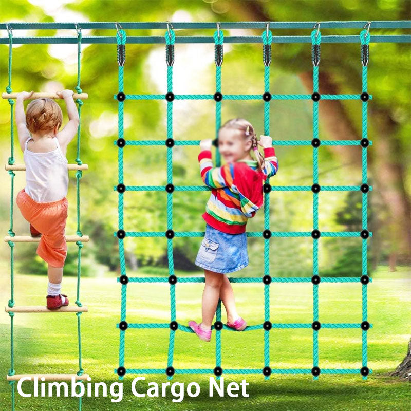 Climbing Cargo Net, Indoor Climbing Net, Outdoor Cargo Webbing Net, For Kids And Adults, Indoor And Outdoor, Tree House, Green