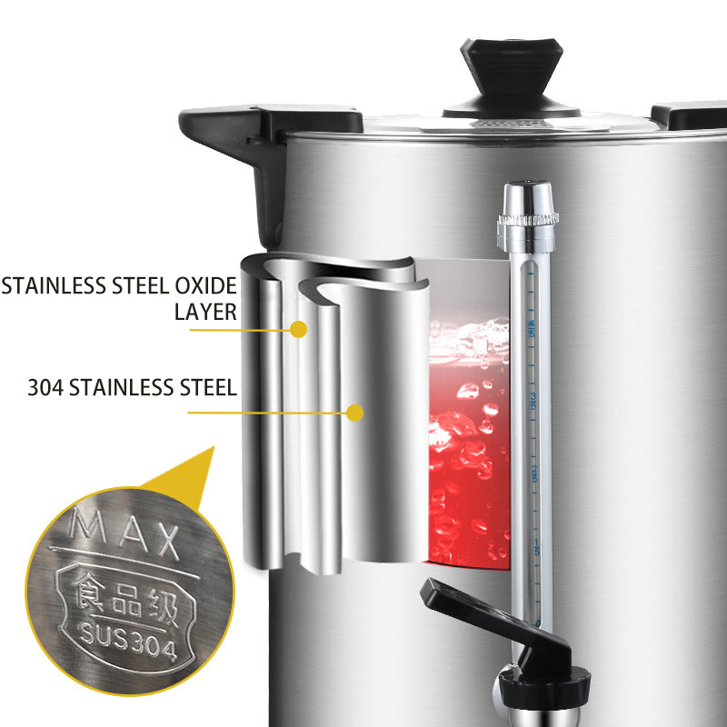 Stainless Steel Electric Kettle Warmer Kitchen Appliance Metal Water Boiler Tea Bucket Coffee Urn