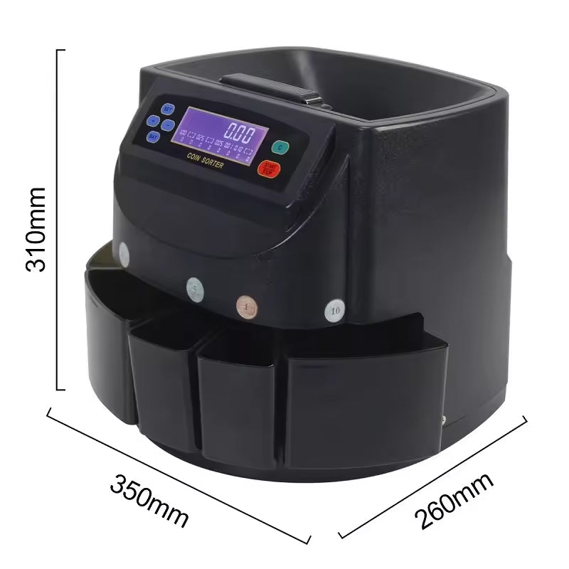 Auto Coin Counters Sorters Machines Automatic Electronic Digital Sensor Usd Lcd Display