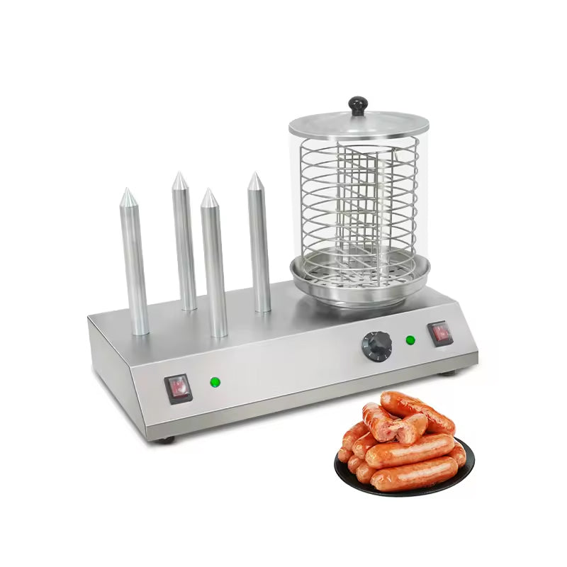 High Quality Sausage Grill Commercial Stainless Steel Hot Dog Bbq Roller Rack Electric Hot Dog Machine With Bun Warmer