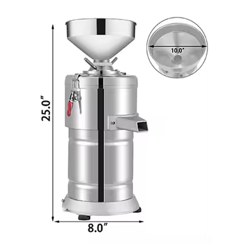 Commercial Peanut Butter Maker 10.6" x 10.6" x 25.2" Electric Peanut Butter Maker 15kg/h Sesame Paste Making Machine