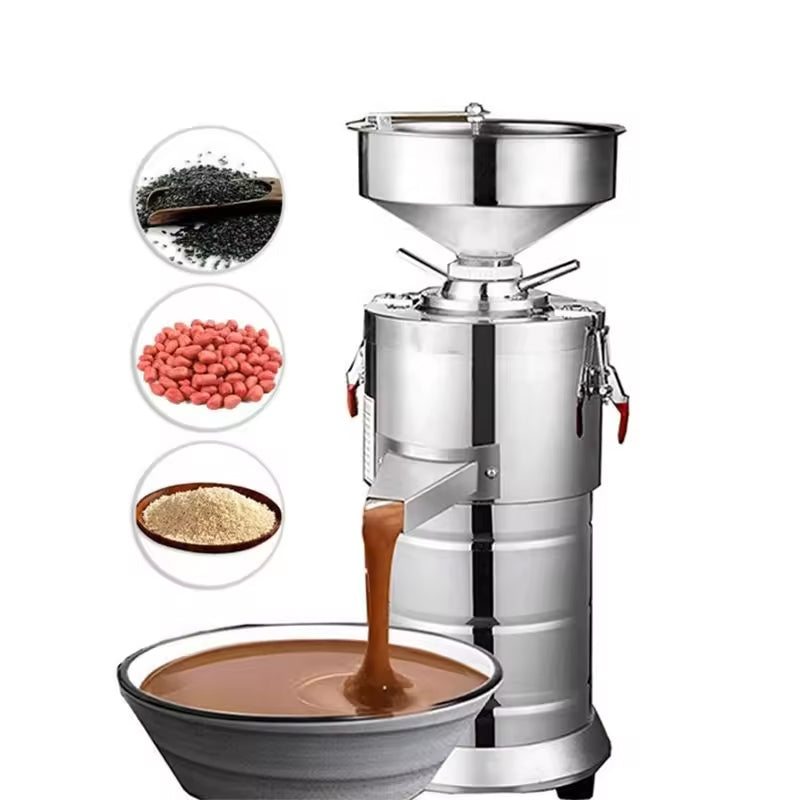 Commercial Peanut Butter Maker 10.6" x 10.6" x 25.2" Electric Peanut Butter Maker 15kg/h Sesame Paste Making Machine