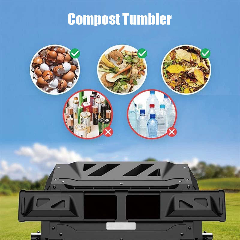 Tipping Bucket Compost Drum Box Composter, Garden Leaf Compost Barrel Leaf Fermentation Box