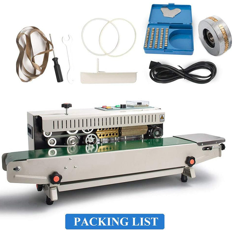 110V Continuous Sealing Machine Automatic Horizontal Continuous Band Sealer FR900 Plastic Bag Sealer
