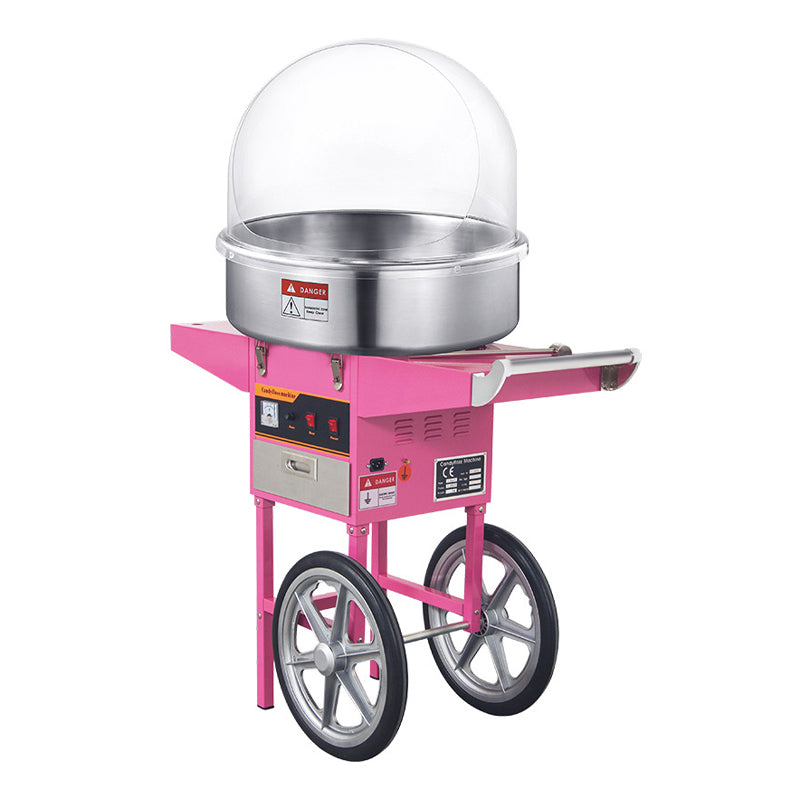 Commercial Electric Cotton Candy Machine Fully Automatic Electric Heating Wire Cotton Candy Making Machine With Trolley