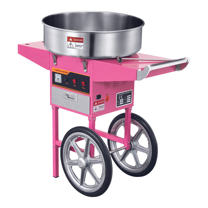 Commercial Electric Cotton Candy Machine Fully Automatic Electric Heating Wire Cotton Candy Making Machine With Trolley