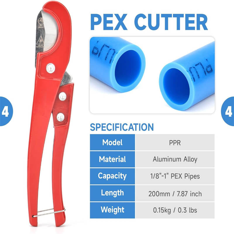 Crimping Tools PEX Crimping Tool Kit for 1/2’’ & 3/4’’ Copper Crimp Rings Meets ASTM F1807 Standard