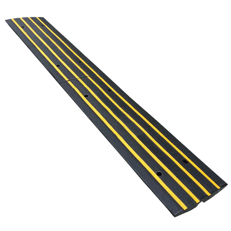 Rubber Driveway Curb Ramp / 3 Pack Rolled Edge Ramp / Rubber Kerb Ramp