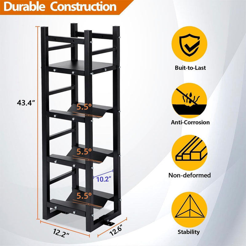 Cylinder Storage Cabinet with 3x30lb and Storage Plate Stable Refrigerant Cylinder tank rack  for Gas Oxygen Nitrogen Storage