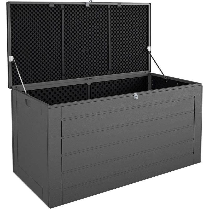 Deck Box Outdoor Patio Deck Storage Box 180 Gallons Waterproof with UV-protected with lockable